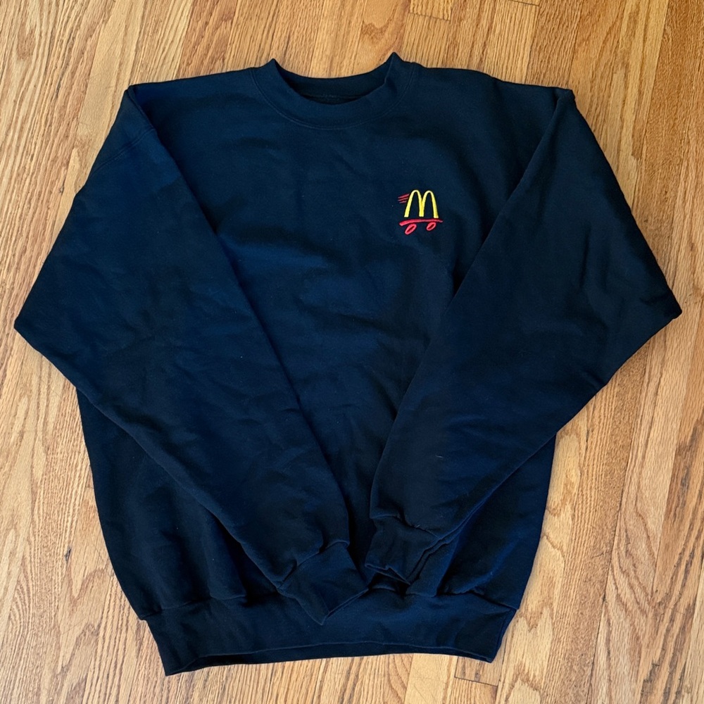 McDonald's Logo Black Crewneck Sweater